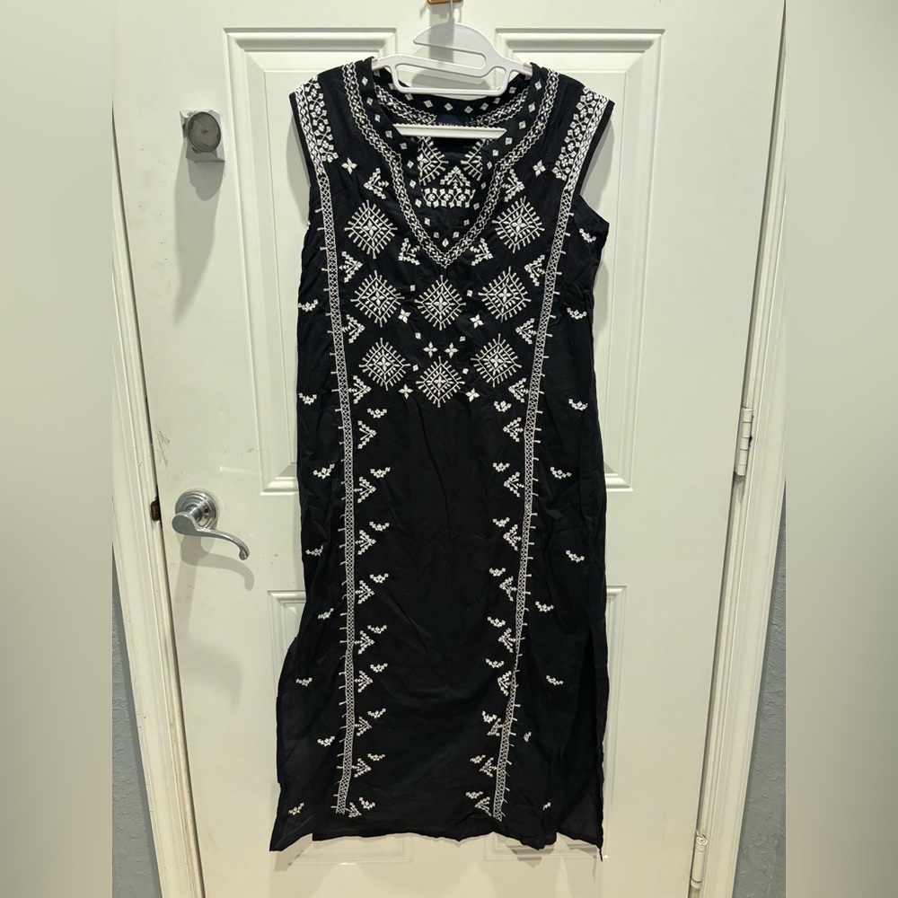 Madison Mathews Embroidered Dress